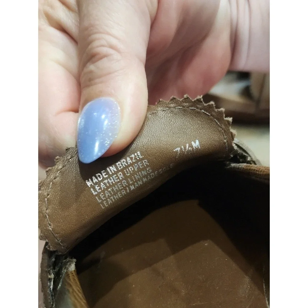 Tory Burch Preppy Brown Gold Leather‎ Penny Loafer Academia Scandi Poetcore 7.5